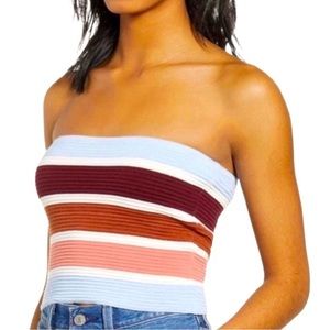Ten Sixty Sherman Sweater Tube Top Striped Size Medium
